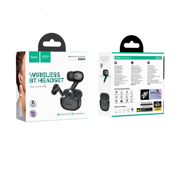 Бездротові TWS навушники Hoco EQ24 Estrella Midnight Black | Зображення 2