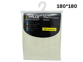 Шторка - фіранка для ванної MILLZ тілесний поліестер 180х180 MRS-P-062