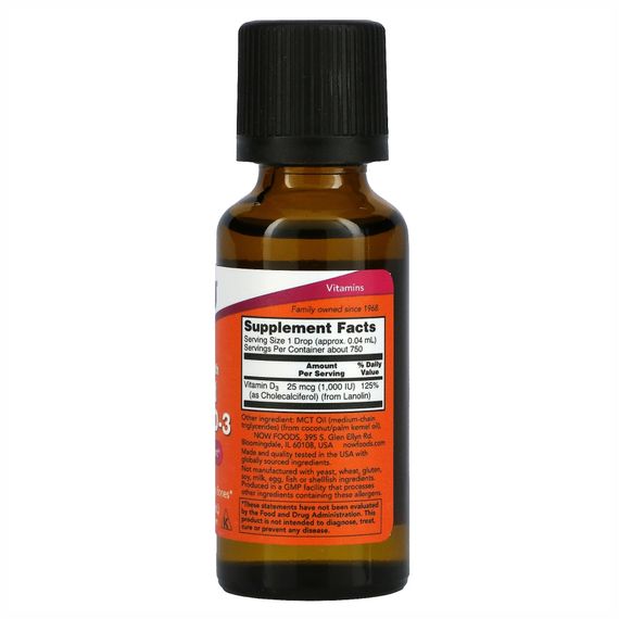 Liquid Vitamin D-3 - 30ml (1fl oz) | Зображення 1