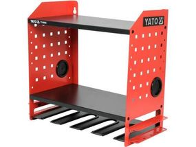 Полиця для електроінструменту YATO 465x 405x 225 мм, 4 гнізда, 2 полки, металева YT-09092