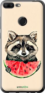 Чохол на Huawei Honor 9 Lite Єнотик з кавуном "4605u-1359-2448"