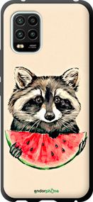 Чохол на Xiaomi Mi 10 Lite Єнотик з кавуном "4605b-1924-2448"