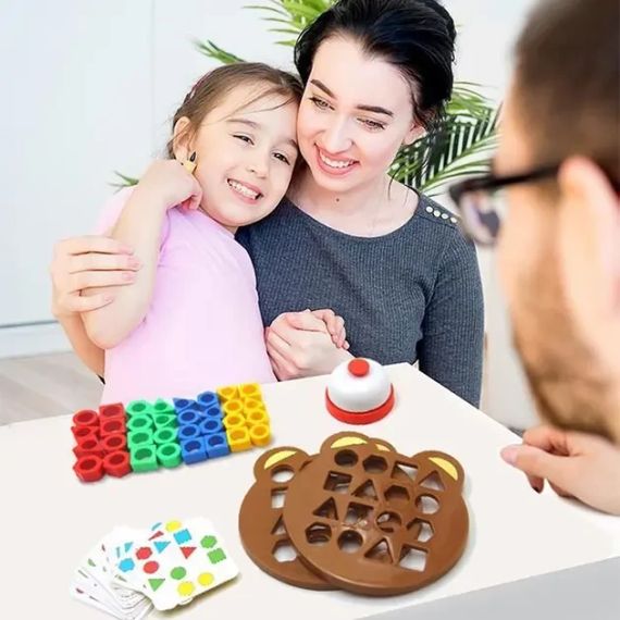 Настільна розвиваюча гра на відповідність форми та кольору | Зображення 1