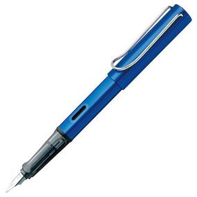 Алюминиевая перьевая ручка Lamy Al-Star Fountain Pen, тонкое (fine, F), синий