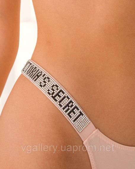 Жіноча нижня білизни Вікторія Сикрет | Сексуальний ніжно-рожевий комплект білизни зі стразами | Зображення 6