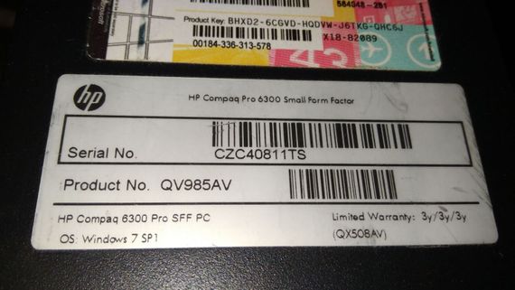 ПК HP Compaq 6300 Pro SFF / Intel Core i3-3220 (2 (4) ядра по 3.3 GHz) / 8 GB DDR3 / 320 GB HDD / Intel HD Graphics 2500 б/в | Зображення 5