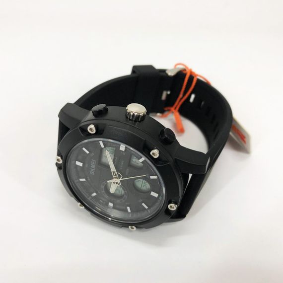 Годинник наручний чоловічий SKMEI 1757BKWT BLACK-WHITE, армійський годинник протиударний. Колір: чорний | Зображення 9