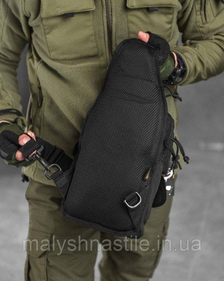 Рюкзак тактический (Сумка-слинг) SILVER KNIGHT black  k6 3-0 | Зображення 4