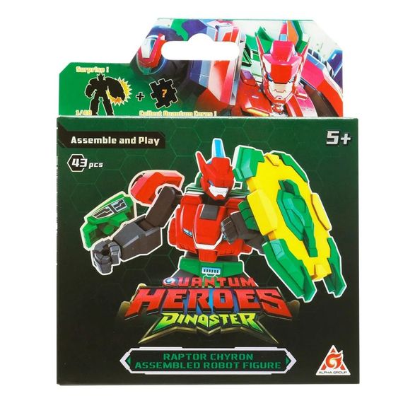 Детский робот-конструктор "Раптор Хайрон" Dinoster EU580881A-3, 45 деталей | Зображення 1