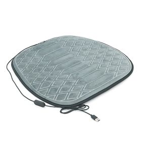 Килимок підстилка з підігрівом від USB для автокрісла, 5V, 46x46см, сірий