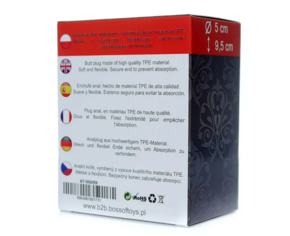 Анальний плаг Boss Series - Bubble Plug Large Black, BS6700059 Sex Aura | Зображення 3