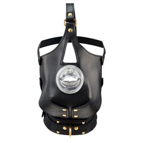 Маска-збруя для орального сексу з повідцем LOCKINK SEVANDA Blowjob Head Muzzle with Leash Sex Aura