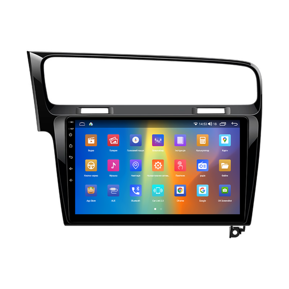 Штатная магнитола 10" Lesko для Volkswagen Golf VII 2012-2017 4/64Gb CarPlay 4G Wi-Fi GPS Prime Вольксваген | Зображення 1