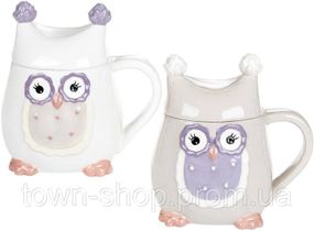 Кружка "Owl Family" 400мл с керамической крышкой BD-834-834