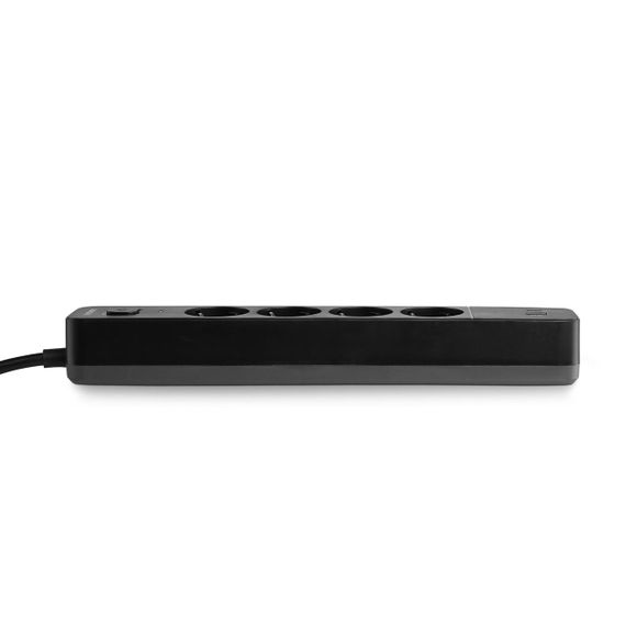 Мережевий подовжувач VIDEX ONCORD з/з 4п 3м (3x1.5мм) 3.4А USB(QC3.0) +USB-C(PD20W) з кнопкою Black | Зображення 5