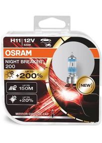 Лампа H11 55W 12V PGJ19-2 OSRAM NIGHT BREAKER 200 +200%