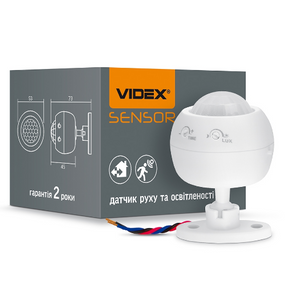 Датчик руху та освітленності 1200W 220V інфрачервоний VL-SPS27W Videx