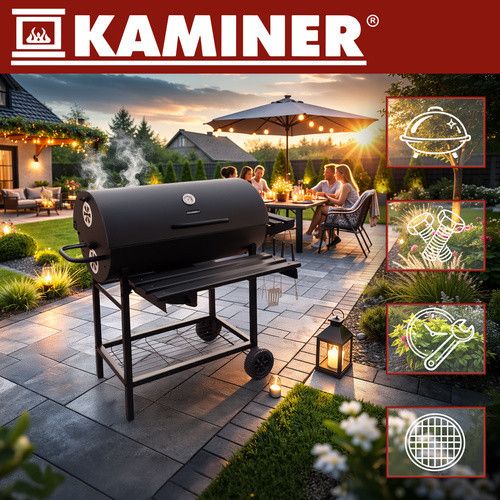 Мангал садовий із кришкою 108х67х96 см Kaminer 27315 | Зображення 2