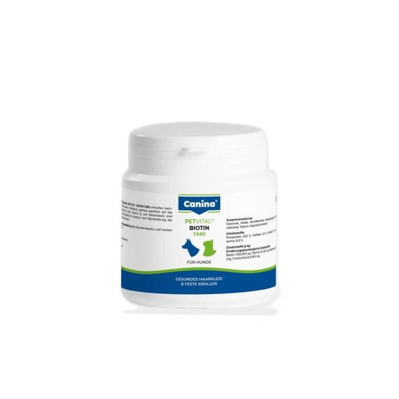 Canina Petvital Biotin Tabs вітаміни для здоров'я вовни у собак та котів, 100 гр