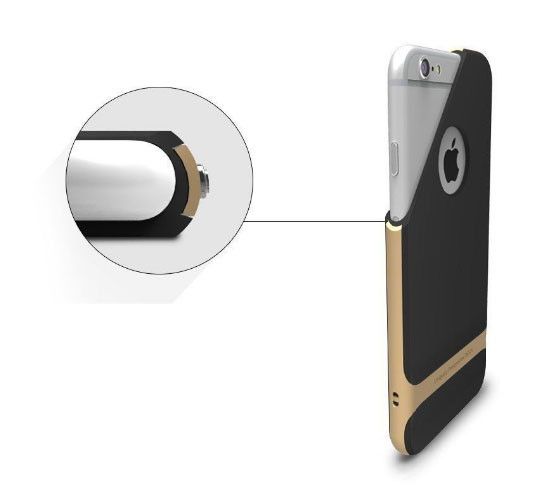 Чохол бампер Rock Royce Series для Apple iPhone 6 Plus / 6s Plus - Gold | Зображення 3
