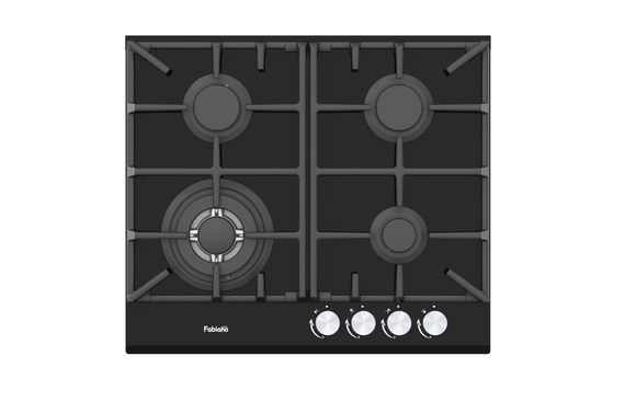 Газова варильна панель Fabiano FHG 1044 VGHT2 Black Glass 8111.406.1466 | Зображення 1