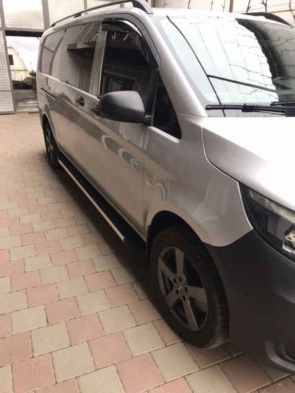 Боковые пороги Duru (2 шт., алюминий) Длинная (ExtraLong) для Mercedes Vito / V W447 2014-2024 гг | Зображення 3