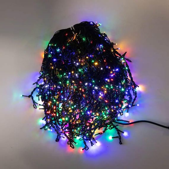 Вулична гірлянда бахрома 50 (м) 810 led світлодіодів зовнішня мультиколор чорний дріт | Зображення 9