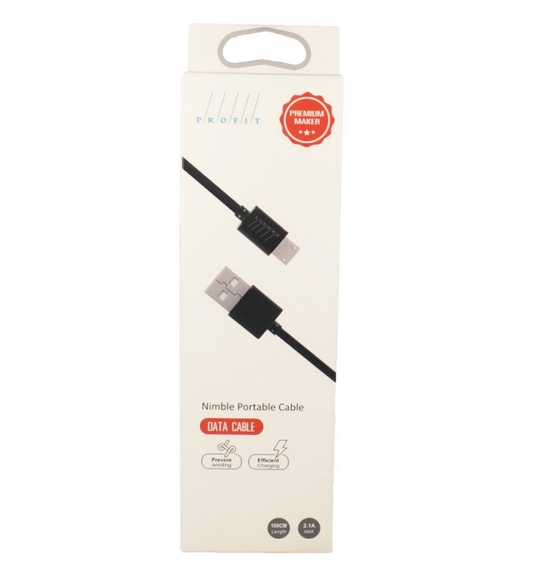 Кабель USB MicroUSB Profit QY-10 2,4A 1м черный | Зображення 1