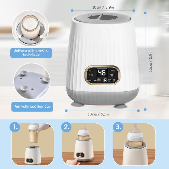 Електричний підігрівач для пляшечок Electric Milk Bottle Shaker ∙ Портативний електро-шейкер для дитячого харчування | Зображення 2