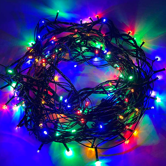 Світлодіодна гірлянда 100 Led 10м 8 режимів різнокольорова 220V CW-G-100L10VMC ColorWay | Зображення 5