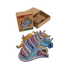 Фігурний дерев'яний пазл A3 "Казковий єдиноріг" PuzA3-03106, 148 деталей