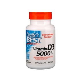 Вітамін D Doctor's Best Vitamin D3 5000 IU 360 Softgels