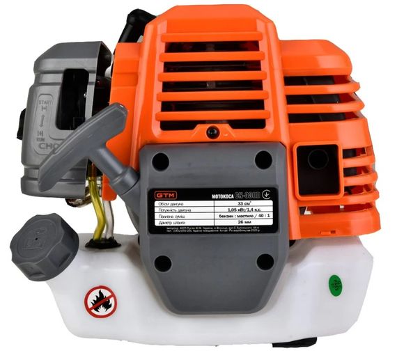 Бензинова мотокоса GTM CN330D з ножем та косильною головкою | Зображення 2