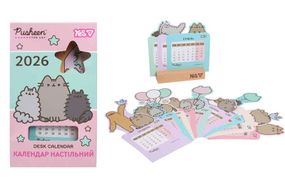 Календар"Pusheen" 270265 настільний, формовий на підставці на 2026 р. 13,5х22,3см. Yes