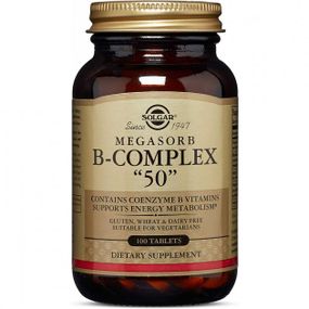 В комплекс Solgar Megasorb B-Complex "50" 100 Tabs