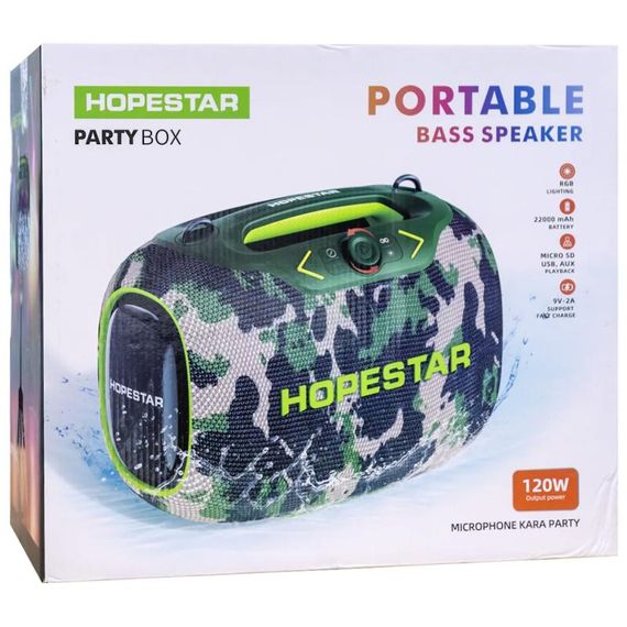 Bluetooth колонка Hopestar PartyBox 120W Army | Зображення 5