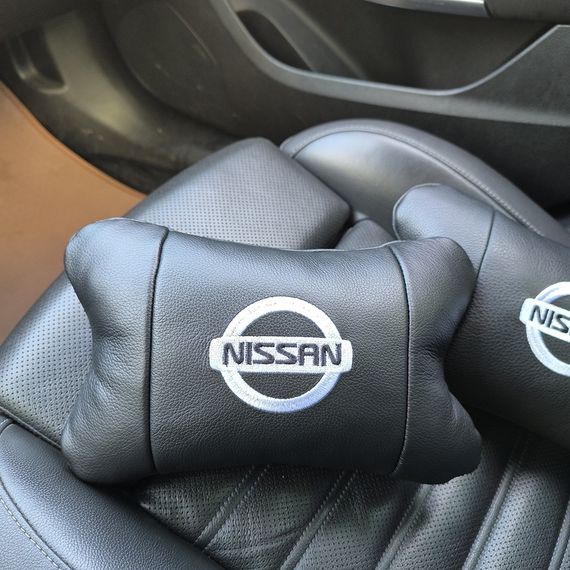 Автоподушки с логотипом Nissan Нисан, Подушка под голову для поездок, Подарок мужчине водителю BN-69 | Зображення 7