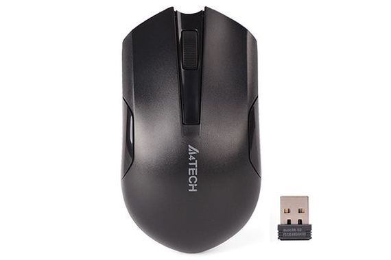 Миша бездротова A4Tech G3-200NS USB V-Track, чорна | Зображення 1