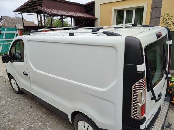 Перемички на рейлінги без ключа (2 шт) Сірий для Opel Vivaro 2015-2019 рр | Зображення 1