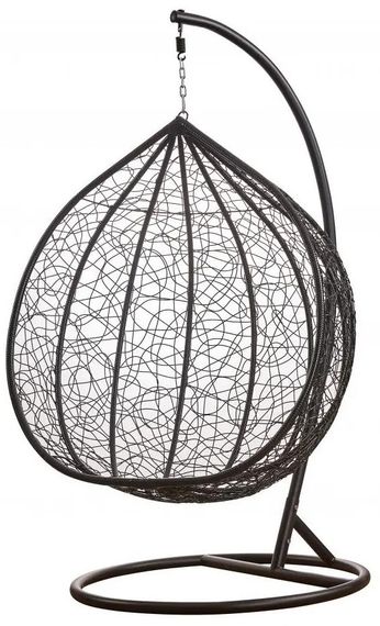 Подвесное кресло-качалка кокон Bonro Бонро 329XL (черно-серое) (46000013) | Зображення 3