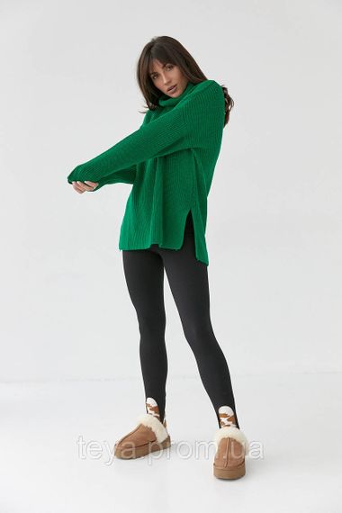 Теплі жіночі лосини зі штрипками колір чорний FL_000933 | Зображення 2