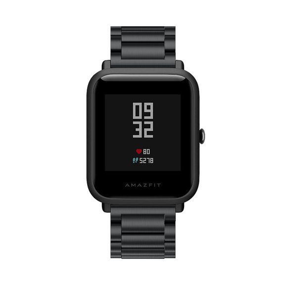 Металевий ремінець Primo для годинника Xiaomi Huami Amazfit Bip / Amazfit GTS - Black | Зображення 1