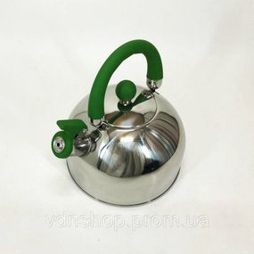 Хороший чайник со свистком Unique, Чайник с эргономичной ручкой метталический газовый GN-38