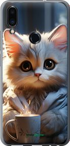 Чохол на Meizu Note 9 Білий кіт "5646t-1689-2448"