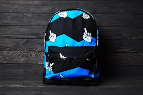 Рюкзак принт фак синий