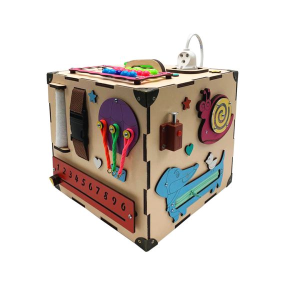 Развивающая игрушка Бизикуб Temple Group TG200172 23х23х23 см Бежевый | Зображення 1