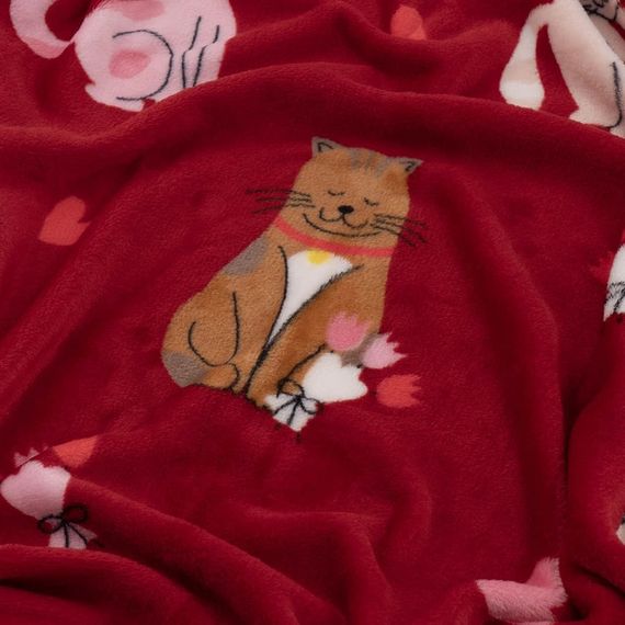 Плед Ardesto Flannel Котики із сердечками ART0124PB 160х200 см | Зображення 4