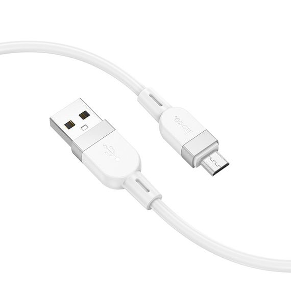 Дата кабель Hoco X109 Energy silicone USB to MicroUSB (1m) White | Зображення 1
