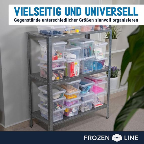 Контейнеры с крышками 1,5л комплект 12 шт, прозрачные лотки для еды, судки для хранения штабелированные | Зображення 4