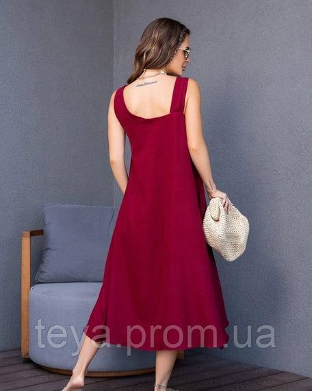 Платье для женщин цвет бордовый размеры S, 4XL, 5XL, 3XL, XXL FI_008313 | Зображення 2